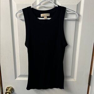 MICHAEL Michael Kors Black Ribbed Tank Top